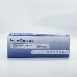 Non-Sterilized Disposable Birch Wood Tongue Depressor Single Package 100PCS/Box