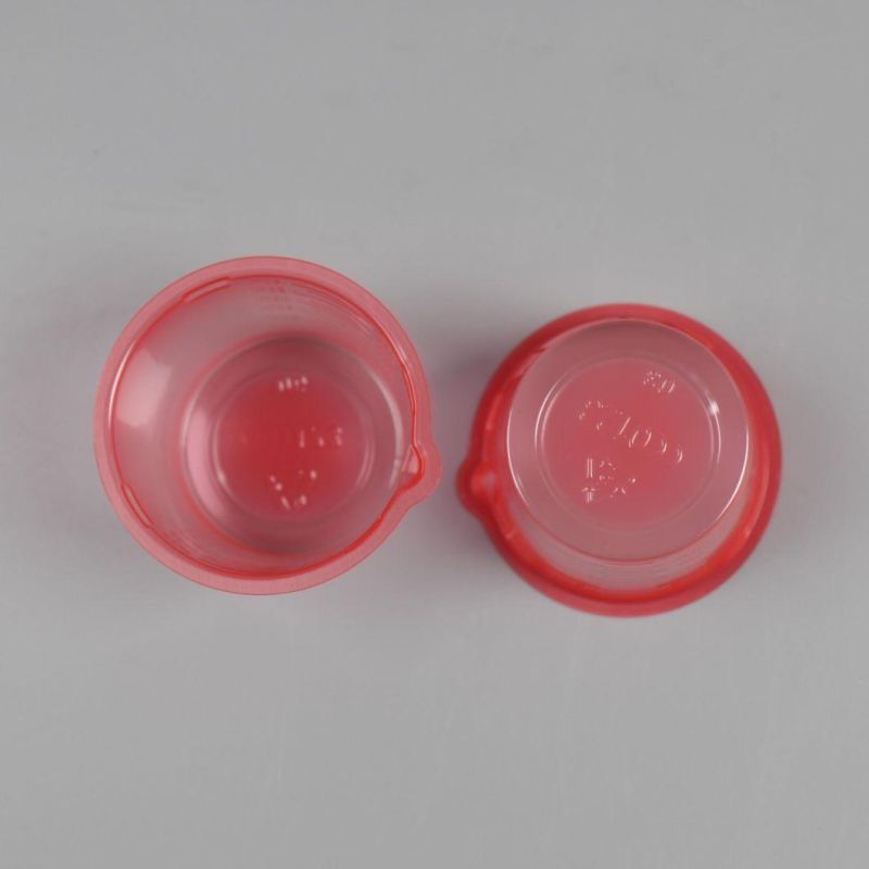 Medical Disposable Plastic Urine Medicine Red Cup