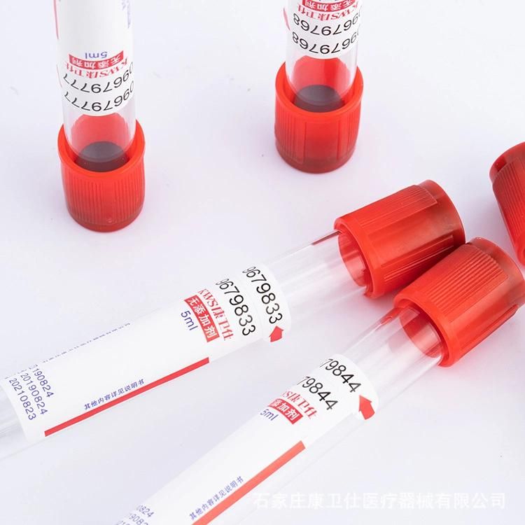 Disposable Vacuum Blood Collection Tube Red Tube Serum Biochemical Tube Various Models Support Customization Vacuum Blood Collection Tube