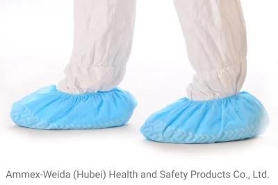 Single Use Medical Shoe Cover with Skid Resistance with Non-Slip Sole Soft Feeling by Non-Woven Material for Clean Situation