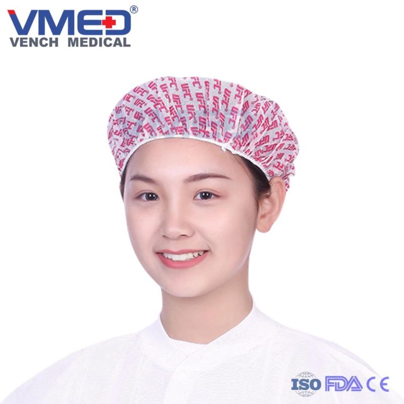 Wholesale Disposable Non-Woven Printed Bouffant Cap