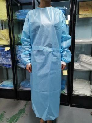 Non Woven Laminated Procedure Disposable Isolation PPE Disposable Gown with Long Sleeve