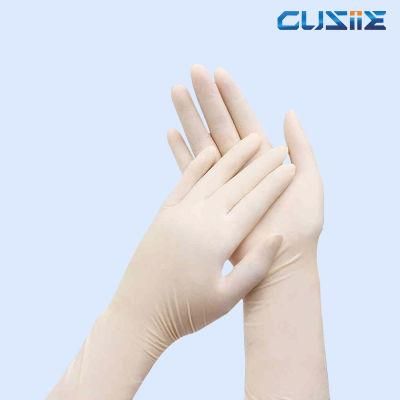 Disposable Yellow Powder Free Latex Medical Examination Large Gloves