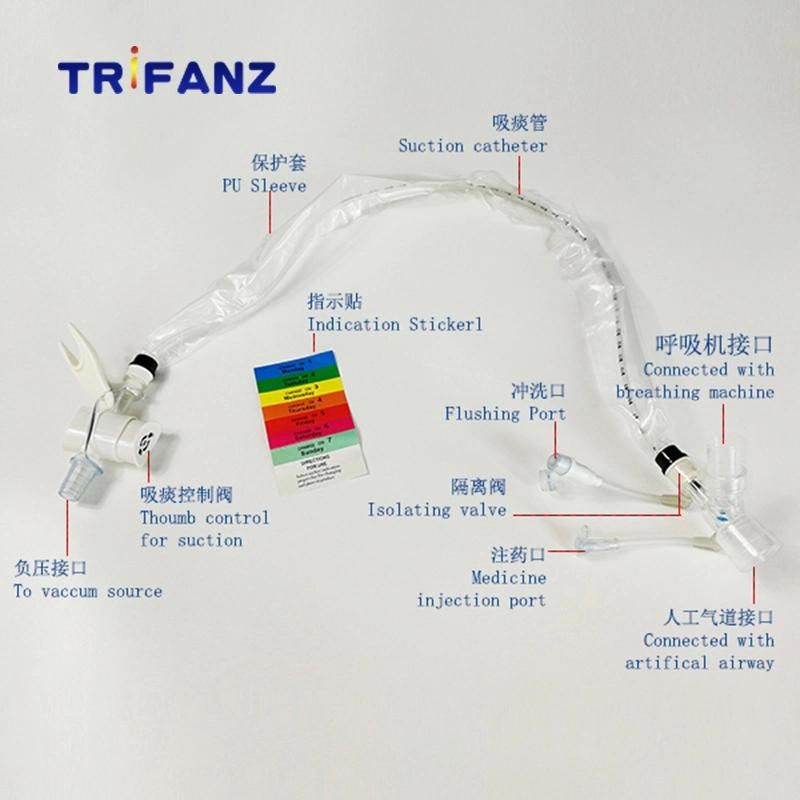 Disposable Closed Suction System Medical Catheter 72 Hours ISO Manufacturer