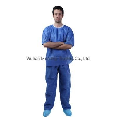 Non Woven Patient Surgical Disposable Scrub Suit Medical Patient Gowns