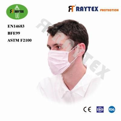 En14683 Bfe99 Earloop Elastic Protective PP 3 Ply Face Mask with Nice Price