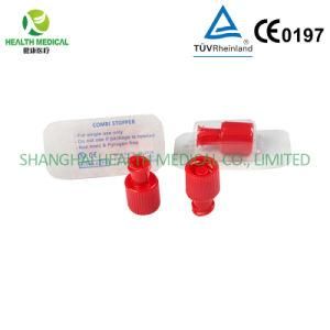 Circular Stopper, Red Combi Stopper/Luer Cap, Customized in OEM Packaging