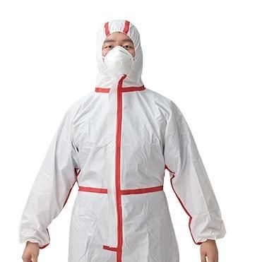 Disposable Full Body Seal Hooded One-Piece Breathable Isolation Clothing Protective Coverall