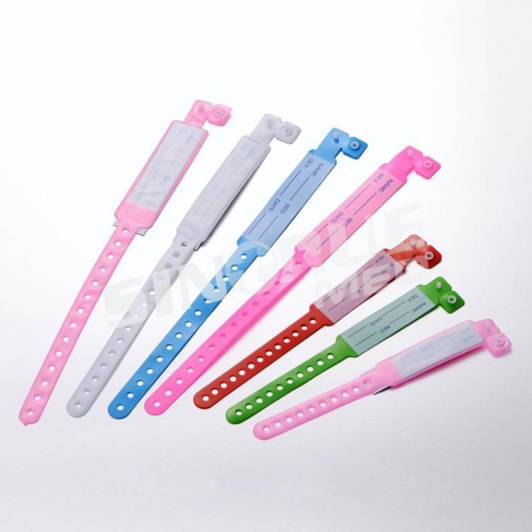 Writable Plastic Disposable Identification Wristbands Hospital Patient ID Bracelets