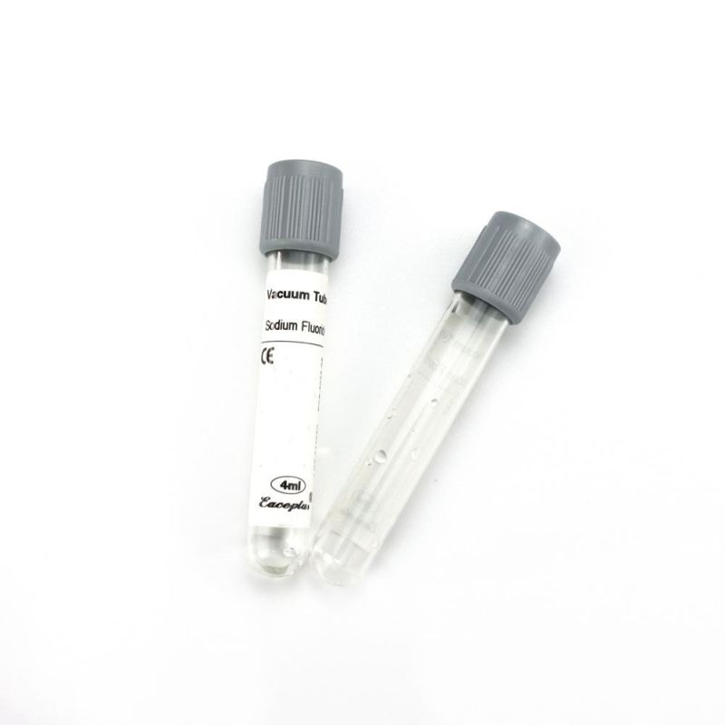 Siny 100PCS/ Rack, 1200PCS/ CTN Grey Cap Sodium Fluoride Tube Glucose Tube Vacuum Blood Collection Tube
