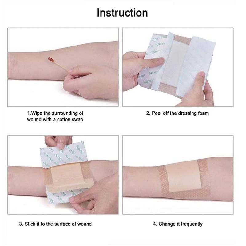 Bluenjoy New Products Sterile Adhesive Silicone Hypoallergenic Dressing with Pad