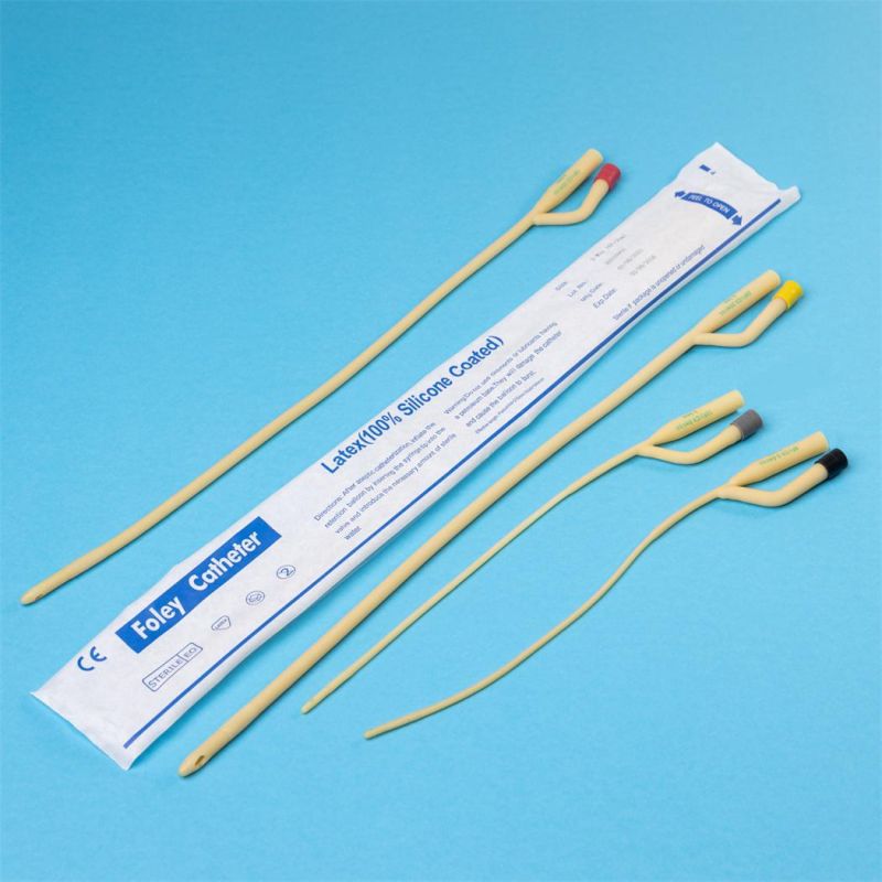 Disposable Sterile 100% Foley Catheter Silicone External 8fr-26fr 2way 3way