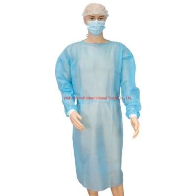 Disposable PP+PE Isolation Gown Level 2 Protective Apparel Light Weight Isolation Gown
