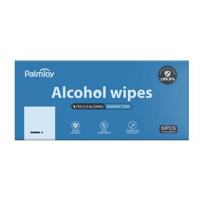 Palmjoy Advanced 75% Alcohol Hand Sanitizer Wipes Kill 99.9% Bacteria Disinfectant Alcohol Wipes