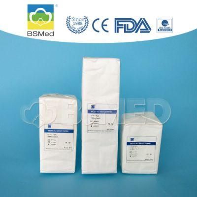 High Quality Unfolded Edge Cotton Gauze Swab with FDA Certificate