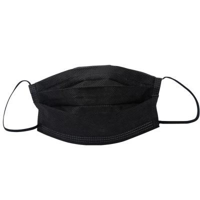 3 Ply Disposable Elastic Ear-Loop Anti-Virus FDA 510K CE En14683 Approved Non-Woven Fabric Black Adult Medical Face Mask