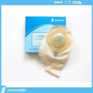 Drainable Convex Ostomy Bag with Magic Tape Closure for Hospital, Max Cut: 38mm