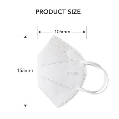 Best Sales Disposable KN95 Foldable Face Mask in White