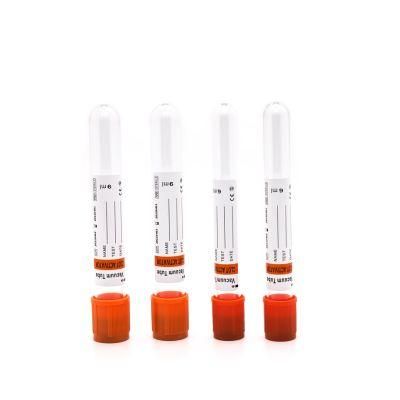 Vacuum Blood Tube Orange Cap Clot Activator Sodium Citrate Blood Collection Coagulation Tubes