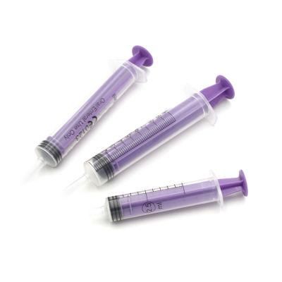 Medical Sterile Oral/Dispensing Syringe with/Without Cap, Oral/Enteral Dispenser, Feeding Syringe, Amber/Transparent, PP/PC, Color Plunger