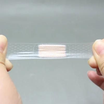 PE PU Elastic Fabric Transparent Waterproof Wound Plaster Adhesive Bandage Band Aid