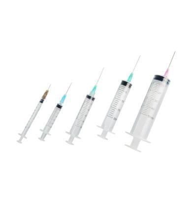 1ml 3ml 10ml 20ml 30ml 50ml Syringe Three Parts Plastic Sterile Disposable Medical Luer Slip Syringe