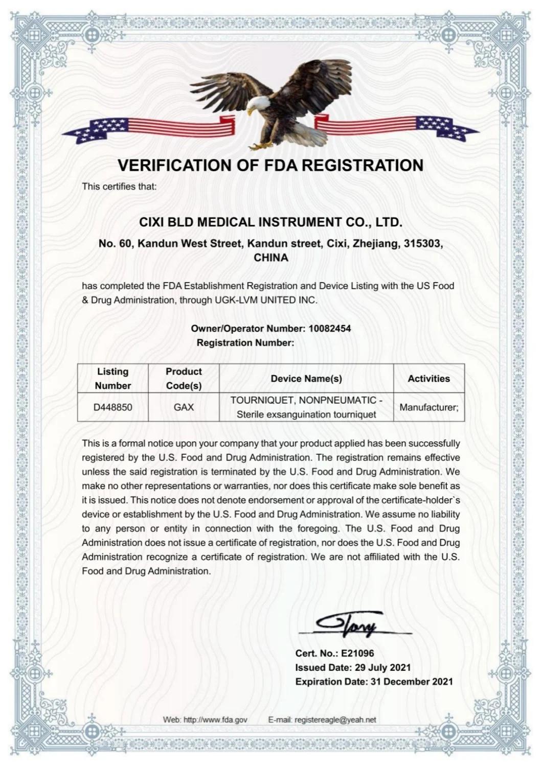 Hot Sell to Ecuador Sterile Exsanguination Tourniquet to Stop Bloodloss in Invasive Limb Surgeries Factory Price Hemostasis