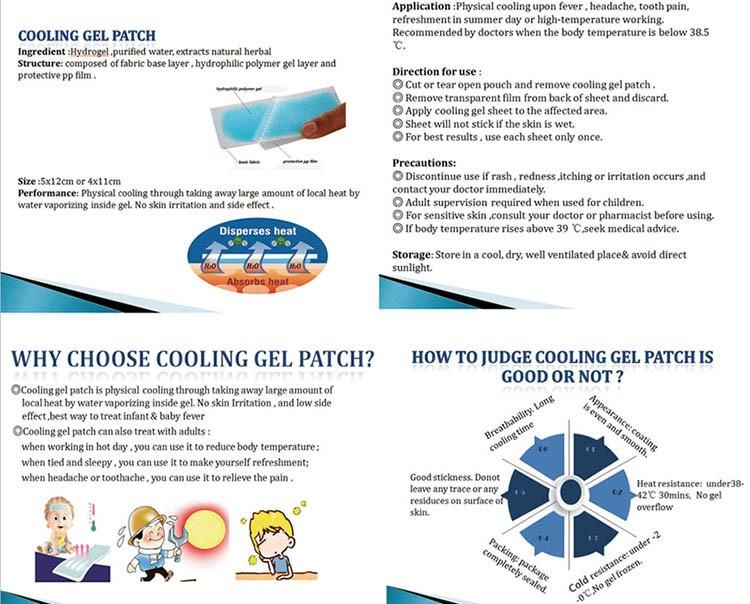 Factory Price Wholesale Cooling Gel Patch Forehead Patch