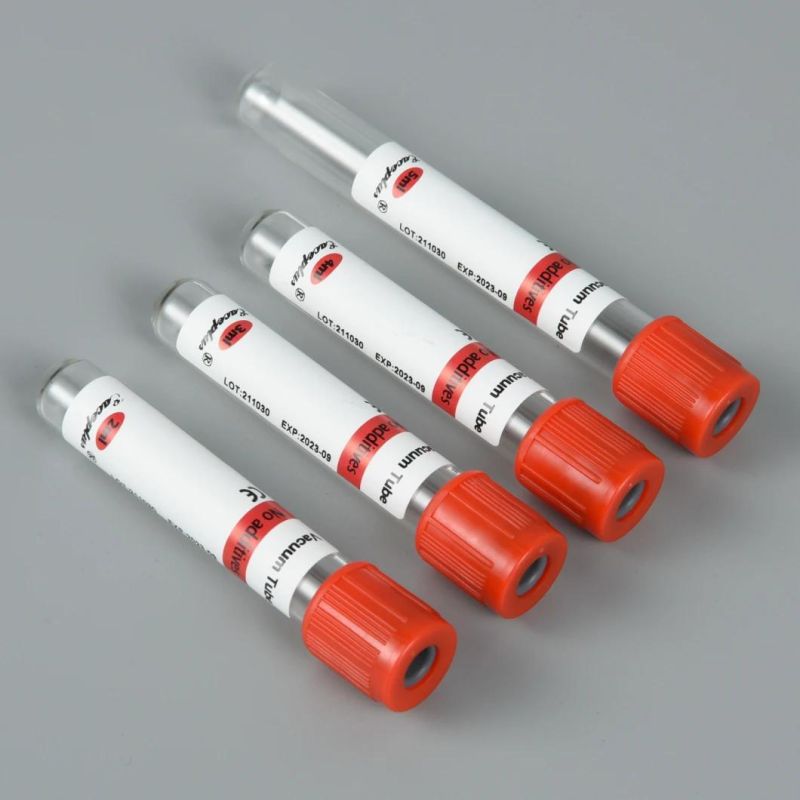 Siny China Wholesale Red Top No Addition Blood Collection Tube 2-10ml with CE