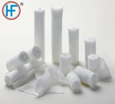 Mdr CE Approved White 100% Polyester Conforming Bandage Effective for Securing Dressings