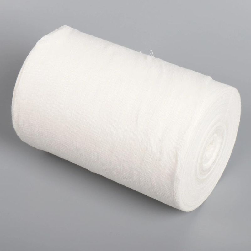 40s 90cm X 91m Medical 100% Natural Cotton Zigzag Absorbent Folded Gauze Roll