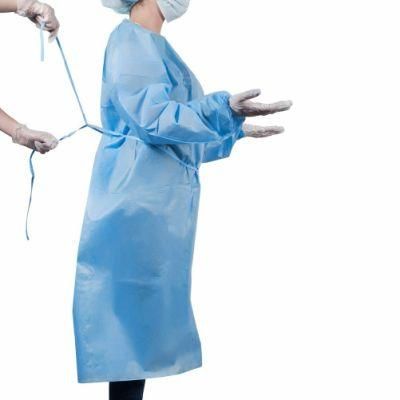 Fumo Insulation Laboratory Non Woven Sterilized Laminated Disposable Long Sleeve Isolation Gowns Waterproof