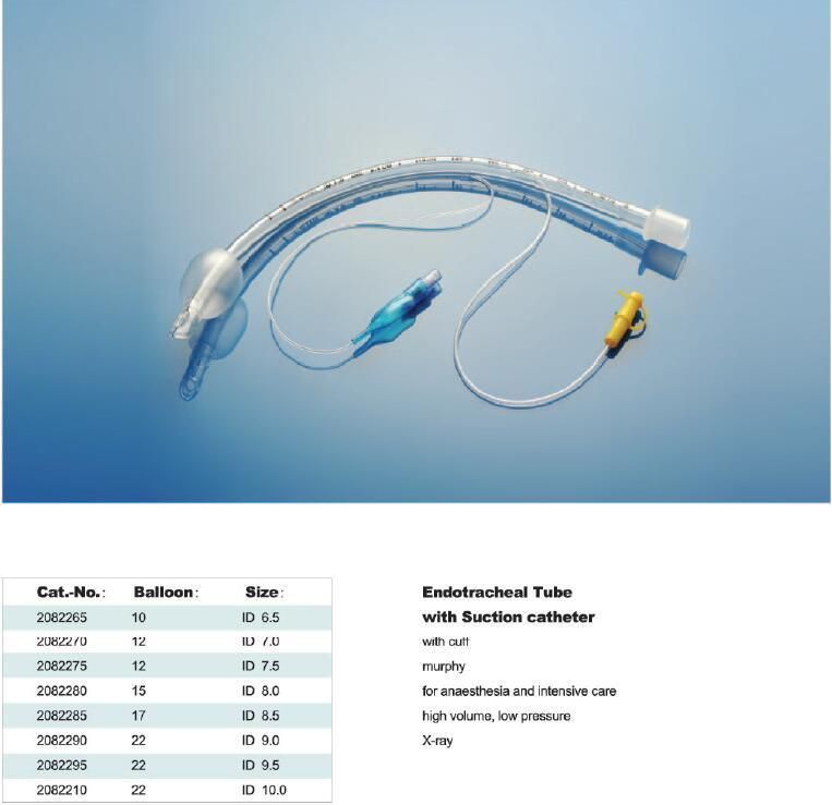 PVC Reinforced Endotracheal Tube with Suction Catheter