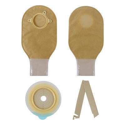 Ostomy Back Two Piece Drainable for Ileostomy Stoma Care with Closure Non-Woven Colostomy Bag