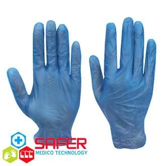 Disposable Blue Vinyl Gloves Food Grade