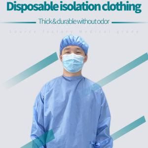 Top Supplier Isolation Gown Waterproof Coveralls for Doctor Sterile Surgical Gown Tie Back