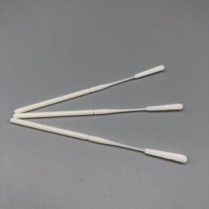 Professional Medical Disposable Specimen Collection Sterile 90mm ABS Stick Nylon Flocking Swab with Breakpoint