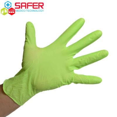 High Qaulity Green Nitrile Disposable Gloves Manufacturers Powder Free