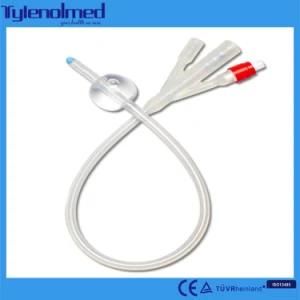 100% Silicone 3-Way Balloon Foley Catheter for Single Use