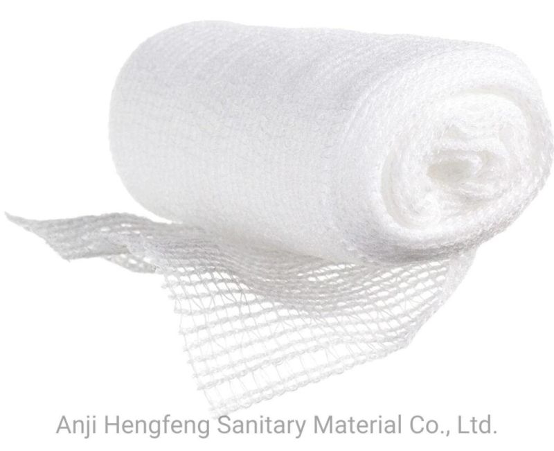 Medical 100% Cotton Gauze Bandage with Woven Sides 5cmx5m