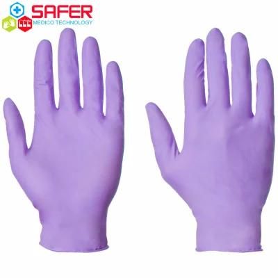 Hot Selling Safety Nitrile Gloves Violet Blue Powder Free