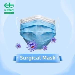 Surgical Eco-Friendly Blue Color Comfortable Ear-Loop CE Non-Woven Fabric Facial Mask
