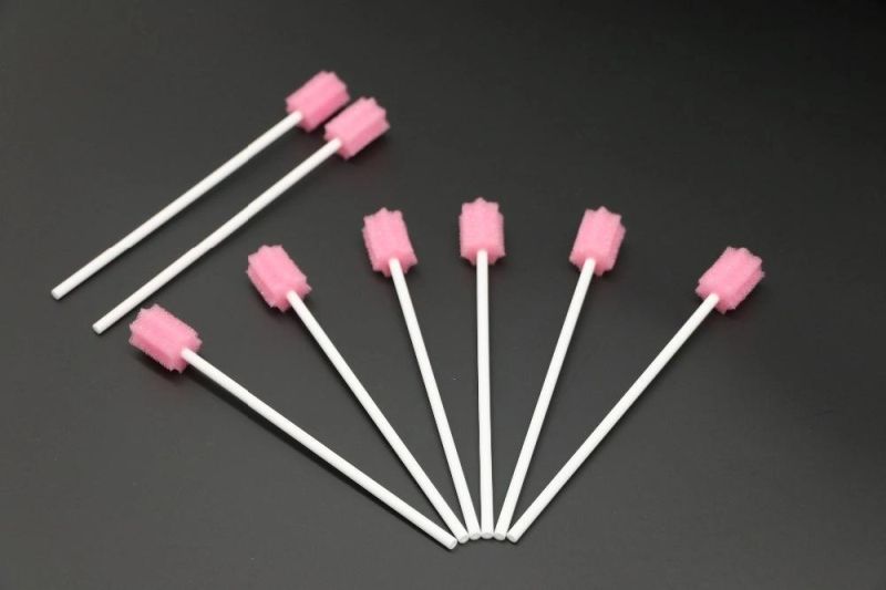 Disposable Foam Swab for Tooth Clean, Foam Sponge with Stick