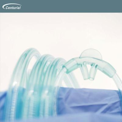 Medical 100% PVC O2 &amp; CO2 Nasal Cannula with Soft Prongs