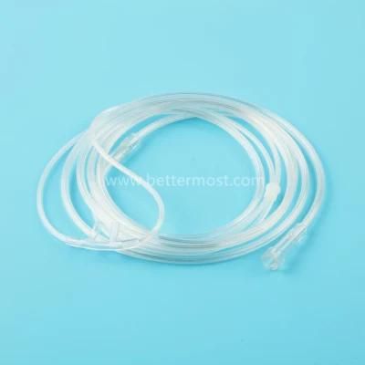 Disposables Medical Nasal Oxygen Delivery Cannula Super Soft 7FT White Color