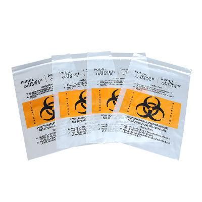 Triple Medical Un3373 Transparent Transport 95kpa Absorbent Sealed Zip Specimen Collection Bag with Pouch
