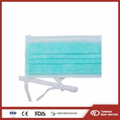 Medical Surgical Mask 3 Ply Tie on Surgical Face Mask with Tie