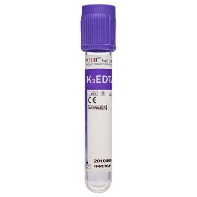 Vacuum Blood Collection Tube (EDTA K2/K3 Tube) 1ml-9ml, Purple Cap