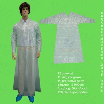 Disposable Polyethylene/Poly/PE Protective Gown