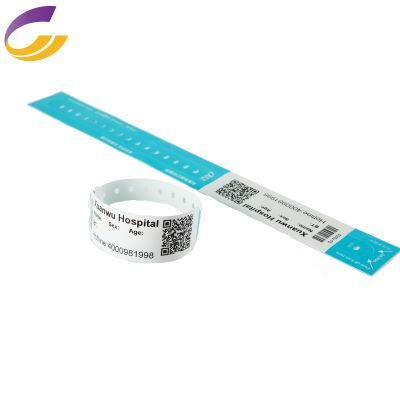One Time Use Printable Thermal Barcode Hospital ID Band for Patients
